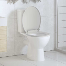 Berkfield Soft-close Toilet Seat White Oval