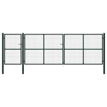 Berkfield Garden Gate Steel 500x150 cm Green