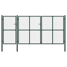 Berkfield Garden Gate Steel 400x200 cm Green