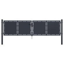 Berkfield Garden Gate Steel 300x100 cm Anthracite