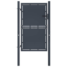 Berkfield Garden Gate Steel 100x150 cm Anthracite