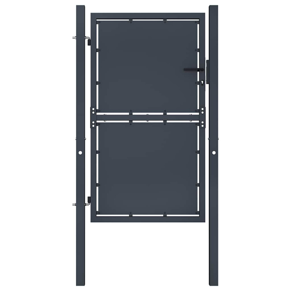 Berkfield Garden Gate Steel 100X150 Cm Anthracite 4896725635131