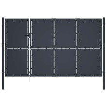 Berkfield Garden Gate Steel 350x150 cm Anthracite