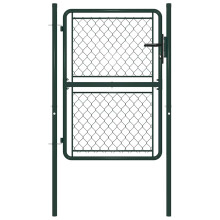 Berkfield Garden Gate Steel 100x125 cm Green