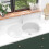 Berkfield Granite Kitchen Sink Single Basin Oval White 1