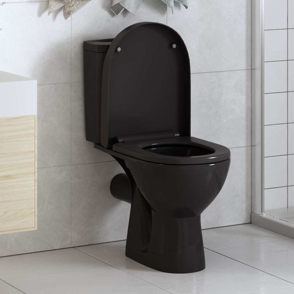 Berkfield Soft-Close Toilet Seat With Quick-Release Design Black 1130645623544