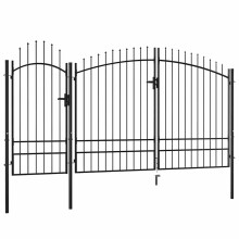 Berkfield Garden Gate Woerden Steel 1.95x4 m Black