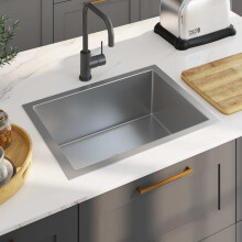 Berkfield Handmade Kitchen Sink Stainless Steel