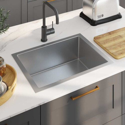 Berkfield Handmade Kitchen Sink Stainless Steel