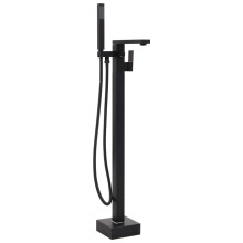 Berkfield Freestanding Bathtub Faucet Black Stainless Steel 90 cm
