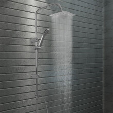 Berkfield Dual Head Shower Set with Hand Shower Stainless Steel