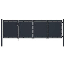 Berkfield Garden Gate Steel 350x75 cm Anthracite
