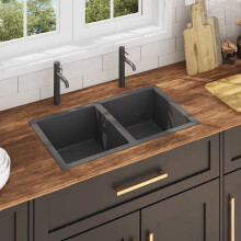 Berkfield Handmade Kitchen Sink Black Stainless Steel