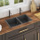 Berkfield Handmade Kitchen Sink Black Stainless Steel 1
