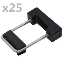 Berkfield U Connector with Plastic for Fence Post 60x40 mm 25 Sets