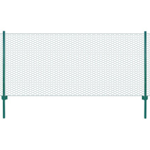 Berkfield Wire Mesh Fence with Posts Steel 25x0.5 m Green