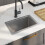 Berkfield Handmade Kitchen Sink Stainless Steel 1