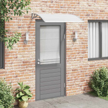 Berkfield Door Canopy Grey and Transparent 120x75 cm PC