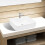 Ceramic Bathroom Sink Basin with Faucet Hole White Square 1