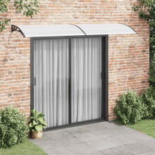 Berkfield Door Canopy Black and Transparent 300x75 cm PC