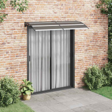 Berkfield Door Canopy Black 200x75 cm PC