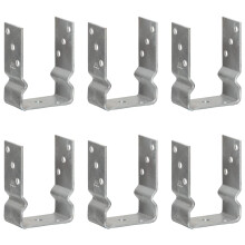 Berkfield Fence Anchors 6 pcs Silver 10x6x15 cm Galvanised Steel