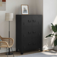 Berkfield Industrial Storage Chest Black 75x40x120 cm Steel