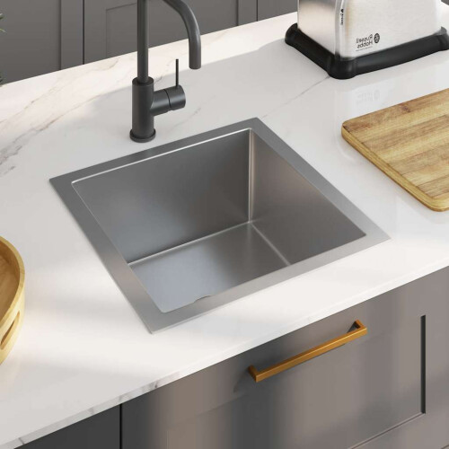 Berkfield Handmade Kitchen Sink Stainless Steel