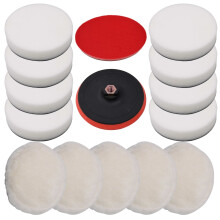 Berkfield 14 Piece Polishing Pad Set 180 mm