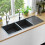 Berkfield Handmade Kitchen Sink Black Stainless Steel 1