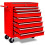 Berkfield Workshop Tool Trolley 7 Drawers Red 1