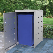 Berkfield Single Wheelie Bin Shed 240 L Stainless Steel