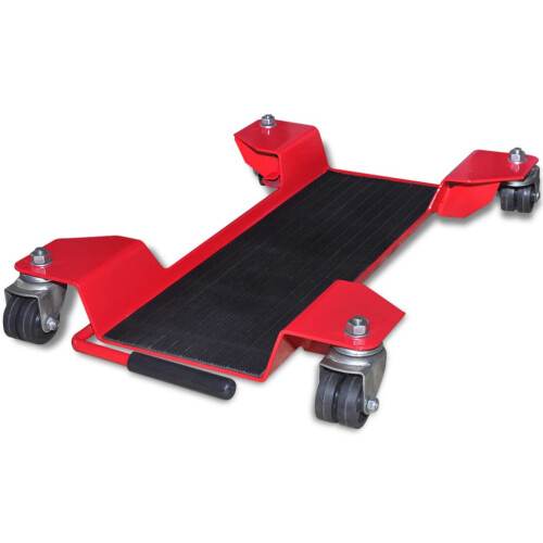 Berkfield Motorcycle Dolly Centre Stand Red