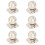 Berkfield Post Caps 6 pcs Globe Final Stainless Steel 91x91 mm 1