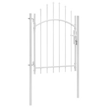Berkfield Garden Gate Woerden Steel 1x1.5 m White