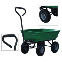 Berkfield Garden Tipping Hand Cart 300 kg 75L Green