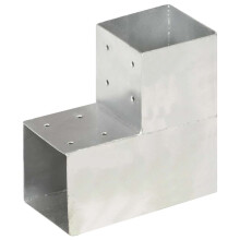 Berkfield Post Connector L Shape Galvanised Metal 101x101 mm