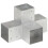 Berkfield Post Connector X Shape Galvanised Metal 101x101 mm 1
