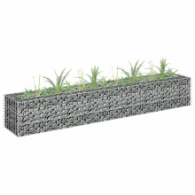 Berkfield Gabion Raised Bed Galvanised Steel 180x30x30 cm