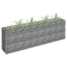 Berkfield Gabion Raised Bed Galvanised Steel 180x30x60 cm