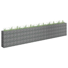 Berkfield Gabion Raised Bed Galvanised Steel 450x30x90 cm