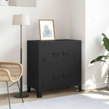 Berkfield Industrial Storage Chest Black 75x40x80 cm Steel