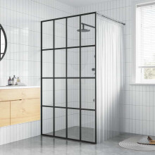 Berkfield Walk-in Shower Screen Clear Tempered Glass 100x195 cm