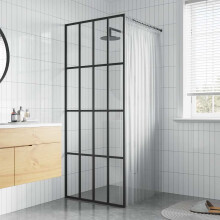 Berkfield Walk-in Shower Screen Clear Tempered Glass 90x195 cm