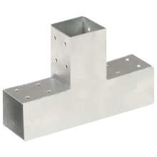 Berkfield Post Connector T Shape Galvanised Metal 71x71 mm