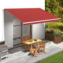 Berkfield Awning Top Sunshade Canvas Orange and Brown 5x3 m