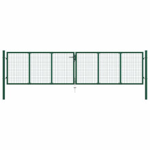 Berkfield Mesh Garden Gate Steel 400x75 cm Green