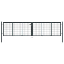 Berkfield Mesh Garden Gate Galvanised Steel 400x75 cm Grey