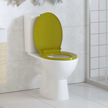 Berkfield Soft-Close Toilet Seat Green Oval