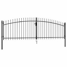 Berkfield Double Door Fence Gate Woerden with Spear Top 400x174.5 cm